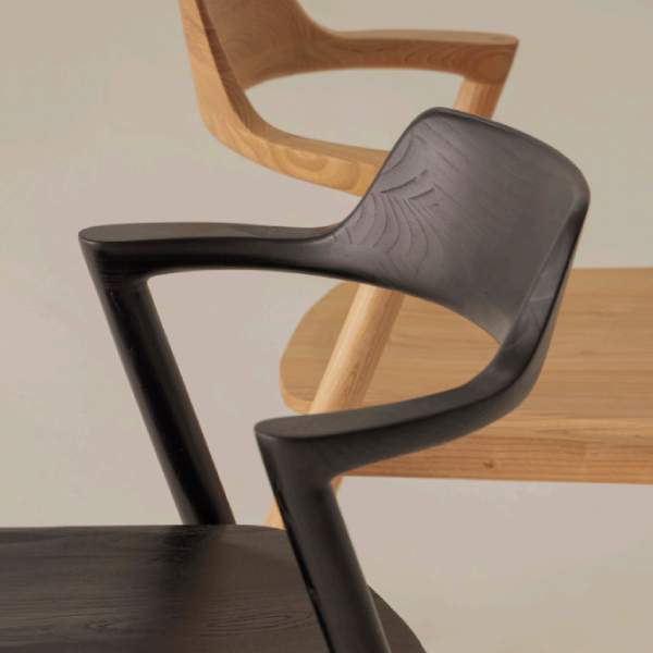 Silla Moderna de Madera Sungkai Color Negro